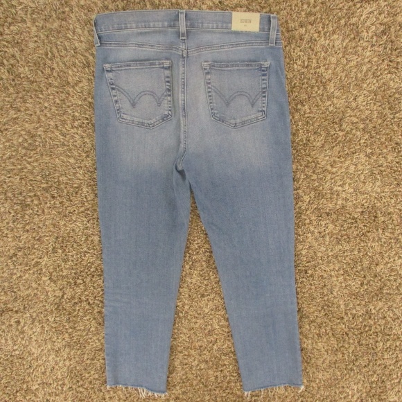 Edwin Jeans Women's 29 Light Wash Bree Straight Leg High Rise Stretch Denim - Picture 2 of 8